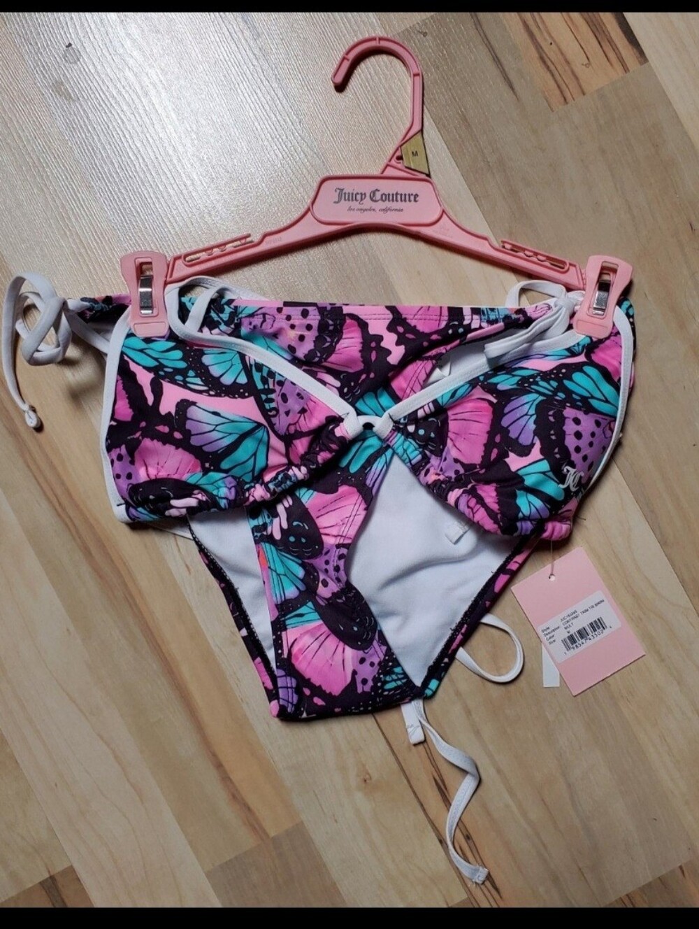 NWT Juicy Couture Tropical Butterfly Print Bikini / Swimsuit Size Meduim VHTF